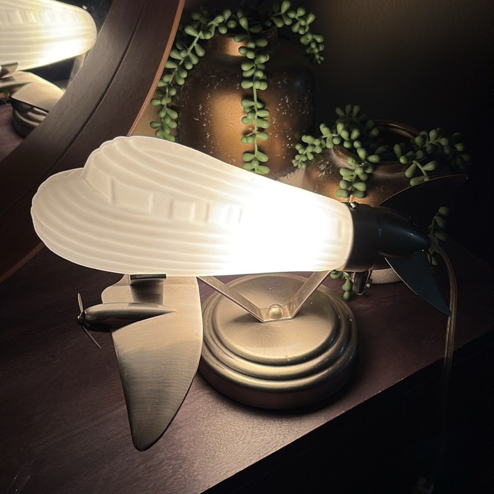 Vintage Rocket Lamp with White Shade - Picture 8 of 15